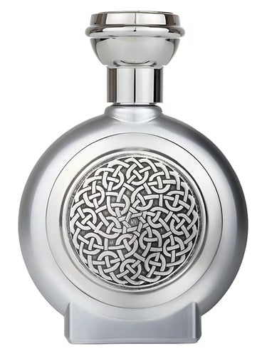 Showcasing Boadicea the Victorious Heroine Extrait 100ml bottle with gold emblem and bold curves, symbolizing power and feminine elegance