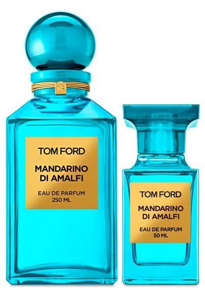 Tom Ford Mandarino Di Amalfi Unisex 100ml/3.4oz Eau Tester, featuring the bottle with cap, vibrant citrus notes of mandarin and Amalfi coast essence.
