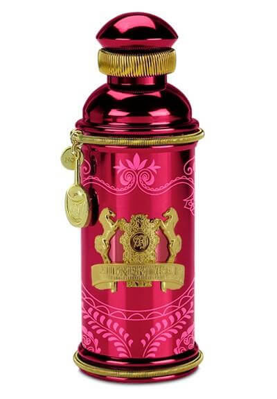 Alexandre J Altesse Mysore 100ml EDP Tester bottle, featuring a vibrant pink design and intricate gold detailing.