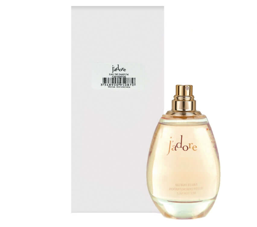 Christian Dior Jadore fragrance in classic tester box, spray nozzle visible without cap