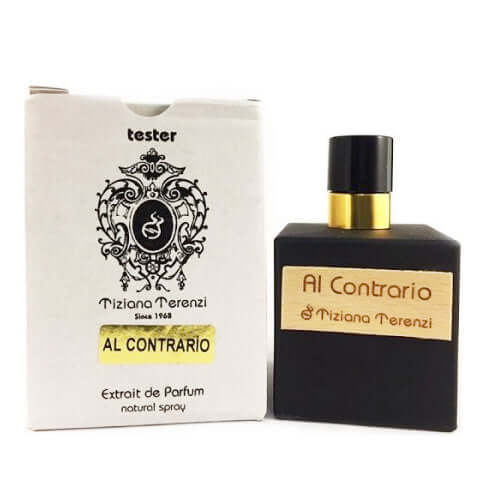 Tiziana Terenzi Al Contrario 100ml/3.4oz Unisex Tester – gourmand woody fragrance bottle with cap and tester box