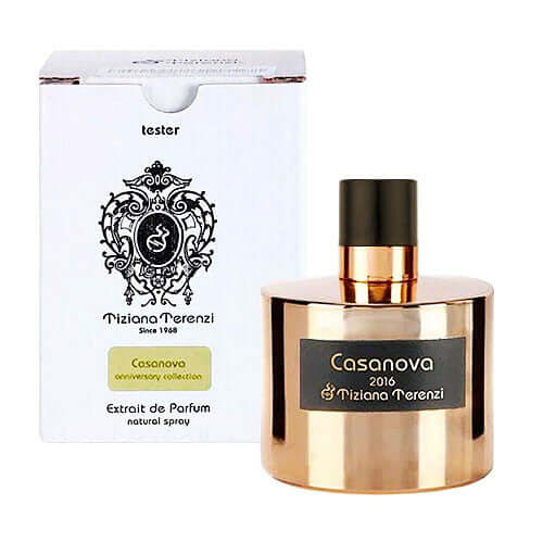 Tiziana Terenzi Casanova 100ml/3.4oz Unisex Tester – elegant floral woody fragrance bottle with cap and tester box