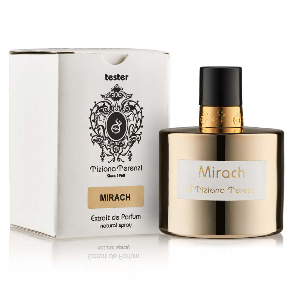 Tiziana Terenzi Mirach 100ml/3.4oz Unisex Tester – warm floral woody fragrance bottle with cap and tester box