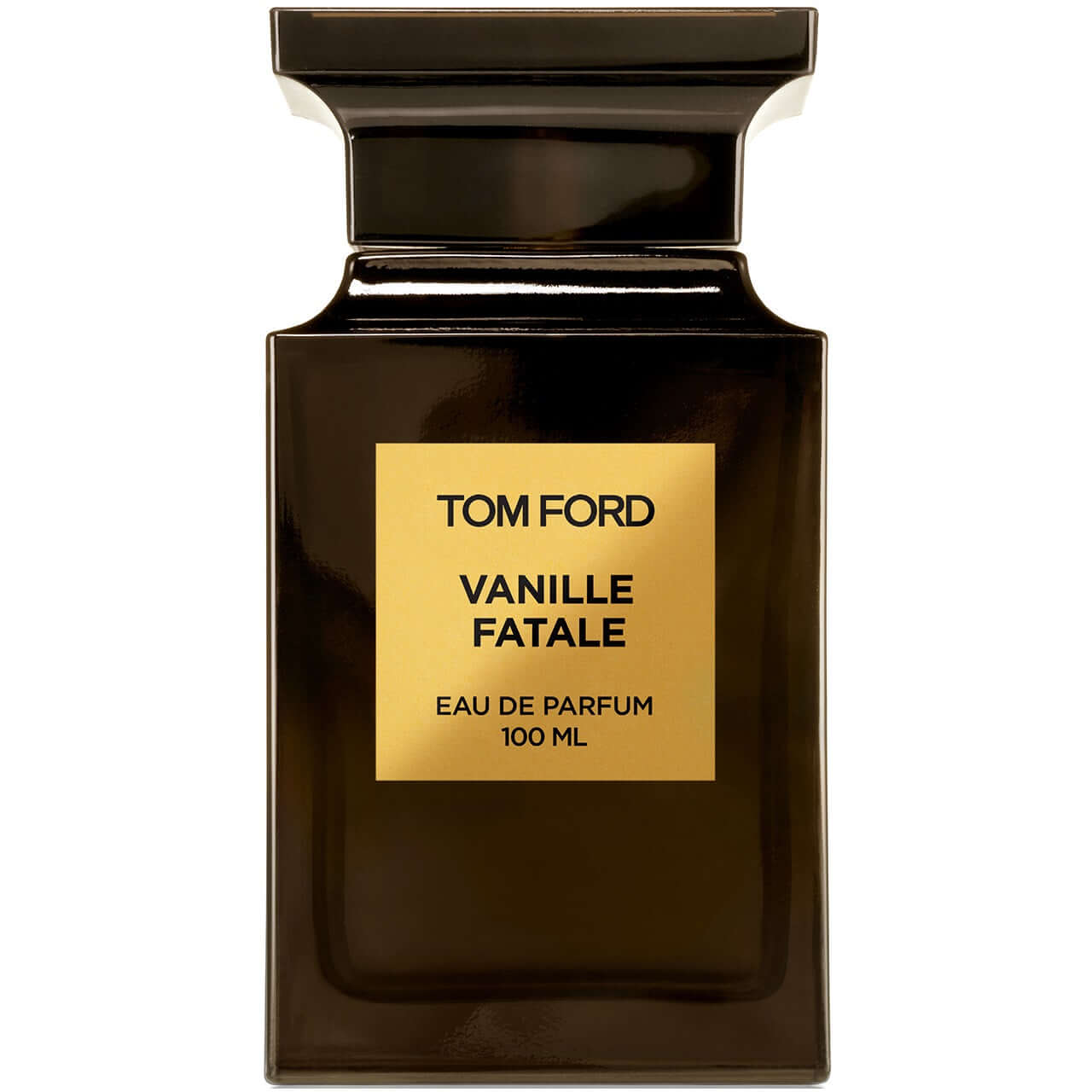 Tom Ford Vanille Fatale tester in dark flacon with square cap and gold label