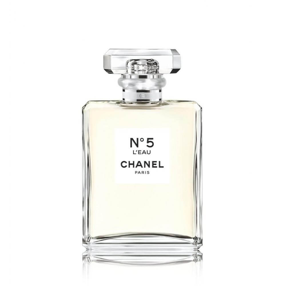 Chanel No 5 L'Eau Women 100ml Tester Eau, elegant glass bottle with cap, fresh and vibrant interpretation of the iconic Chanel No 5 fragrance.