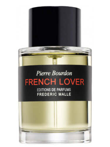 Frédéric Malle French Lover tester bottle with glossy black cap and translucent olive-hued fragrance