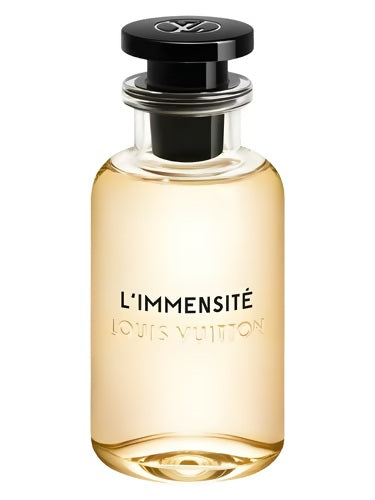 Louis Vuitton L’Immensité EDP 100ml bottle with transparent amber liquid and black cap