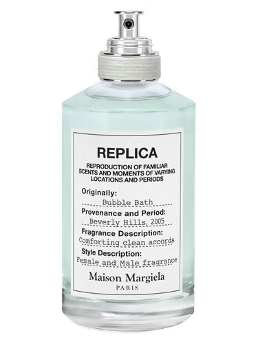 Maison Margiela Replica Bubble Bath EDT 100ml – clean musky unisex fragrance inspired by warm baths and soft skin, launched in 2020.