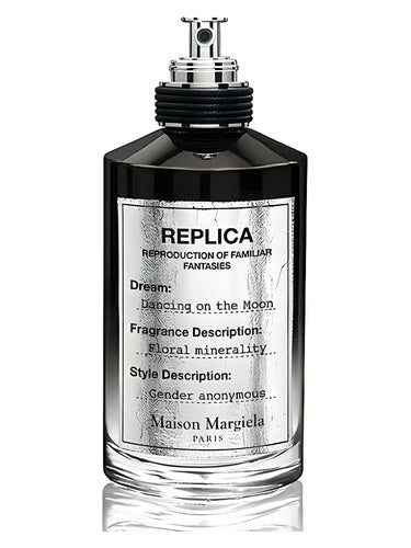 Maison Margiela Replica Dancing on the Moon EDP 100ml bottle – floral mineral scent in silver design with gender-neutral style.