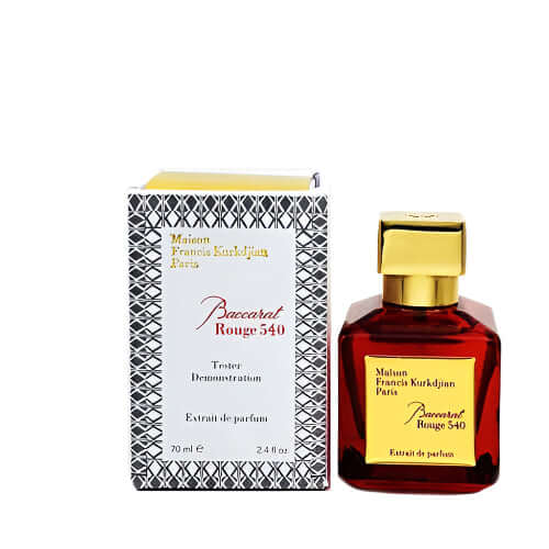 Maison Francis Kurkdjian Baccarat Rouge 540 Extrait 70ml/2.4oz Tester with cap and original tester box, luxurious unisex fragrance. Maison Francis Kurkdjian perfumes