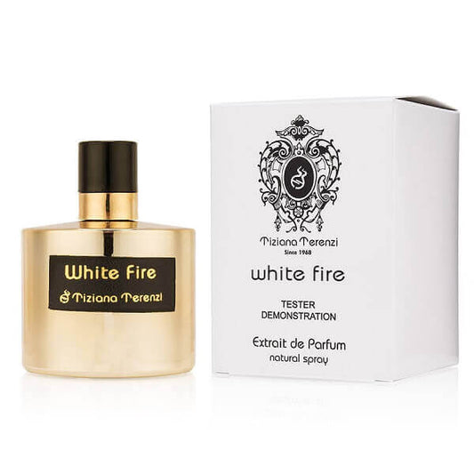 Tiziana Terenzi White Fire 100ml/3.4oz Unisex Tester – fresh aquatic woody fragrance bottle with cap and tester box